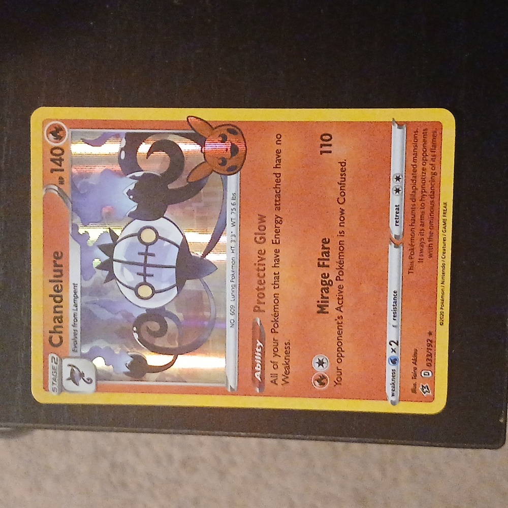 Chandelure Pokemon Teading Card